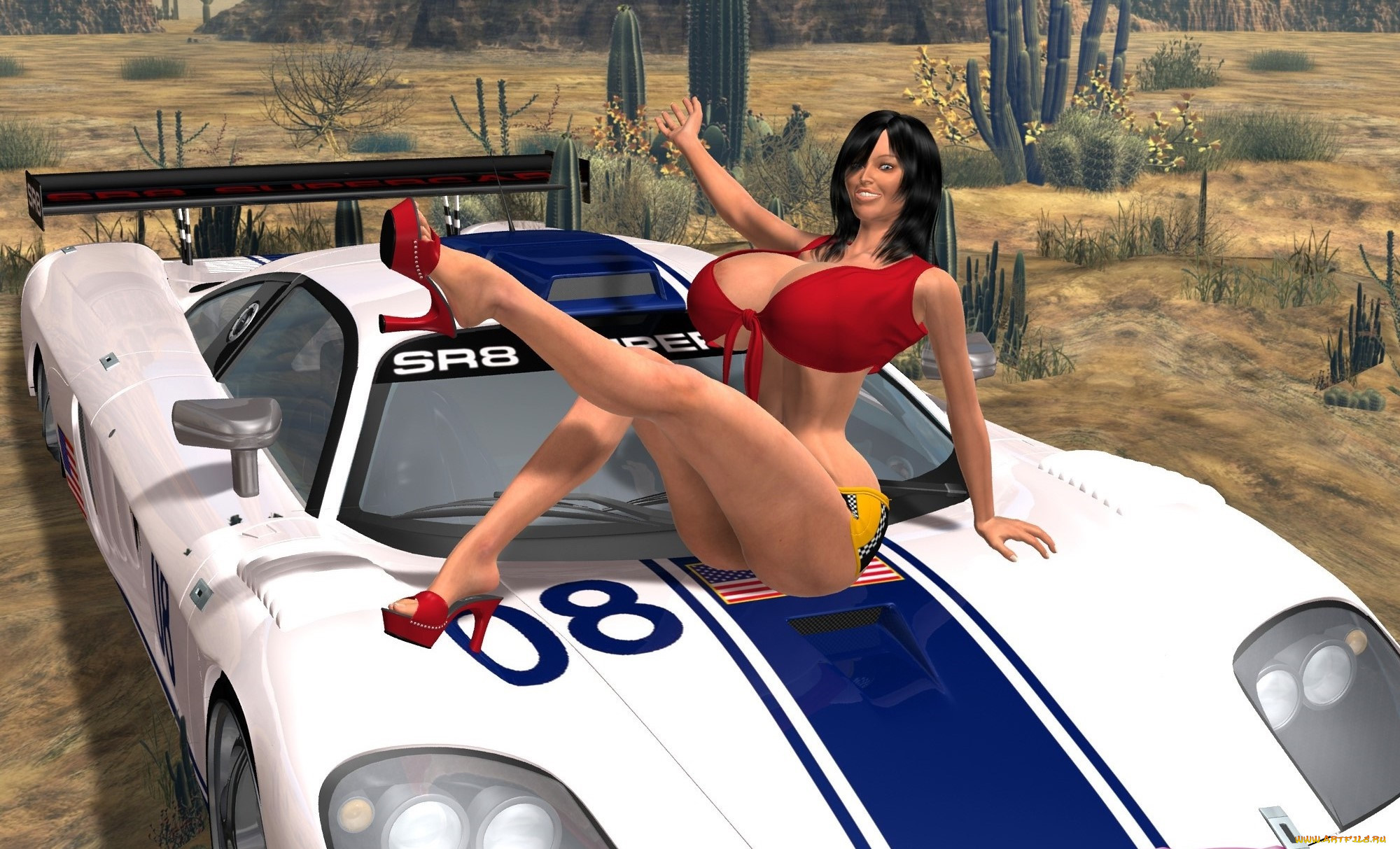 , 3d car&girl, , , , , 